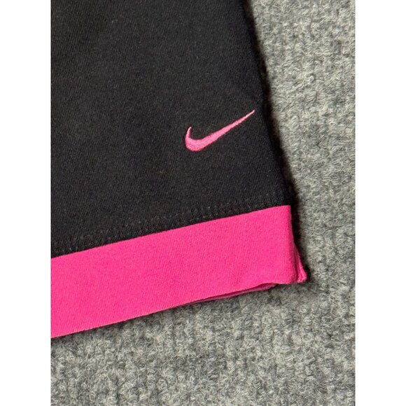 Nike Dri-Fit Cropped Capri Pants Womens Large Black & Pink - Picture 3 of 10